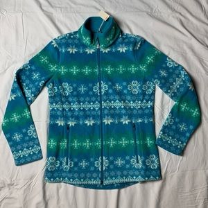 Talbots fleece zip up jacket